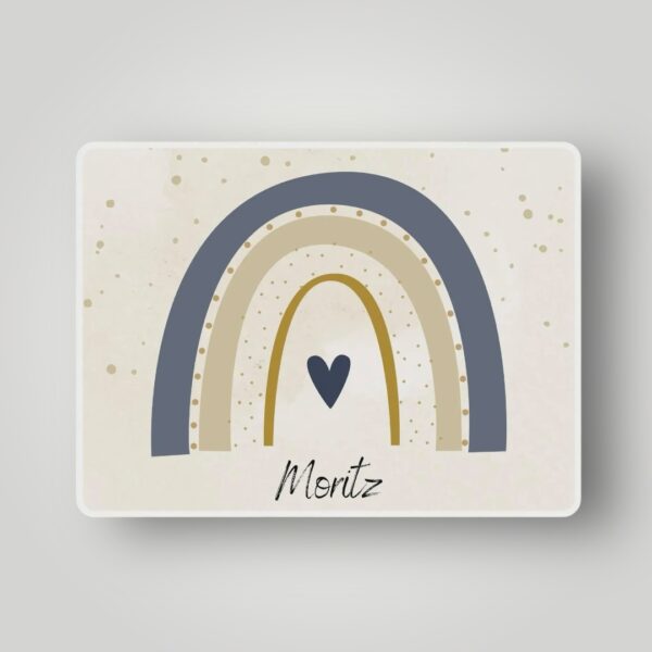 Tischset Kinder - Regenbogen Blau