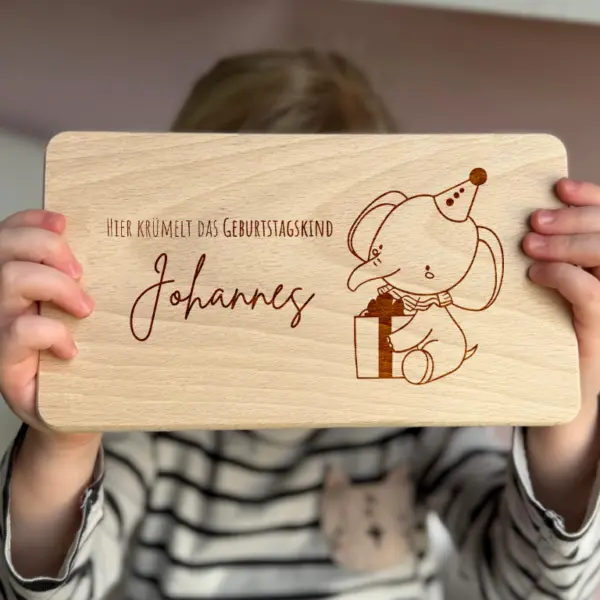 Frühstücksbrettchen Geburtstag Elefant