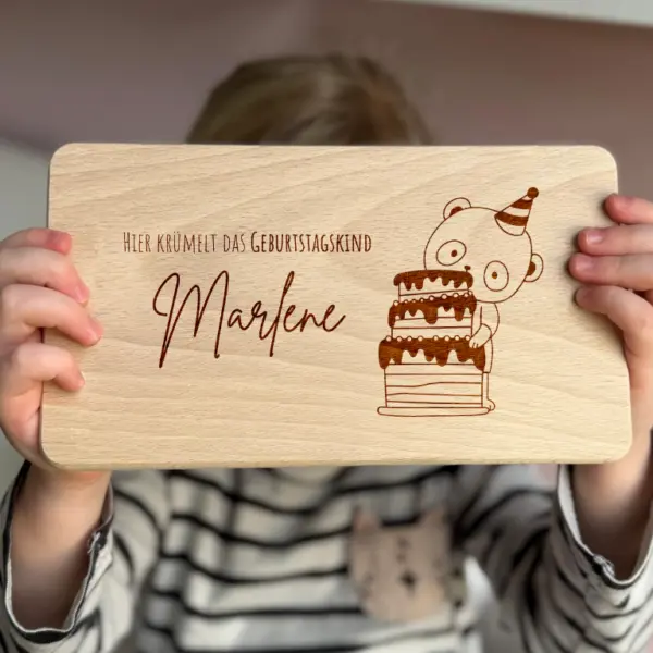 Frühstücksbrettchen Geburtstag Panda