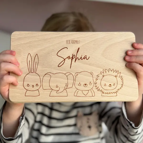 Frühstücksbrettchen Zootiere